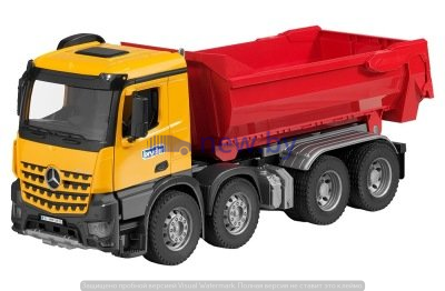 Игрушка грузовик Mercedes-Benz Arocs, 8x4, Halfpipe Baukipper mit Figur, артикул B66006045