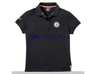 Женская футболка поло Mercedes-Benz Women's Polo Shirt, Vintage Star, Black, артикул B66041510