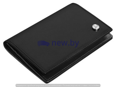 Кожаная визитница Mercedes-Benz Business Card Leather Wallet, Black, артикул B66952884