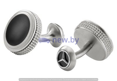 Запонки Mercedes-Benz Cufflinks, Silver / Black, артикул B66953090