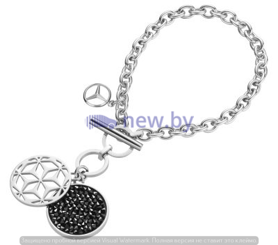Женский браслет Mercedes Women's Bracelet Seoul, Swarovski, Silver / Black, артикул B66953118