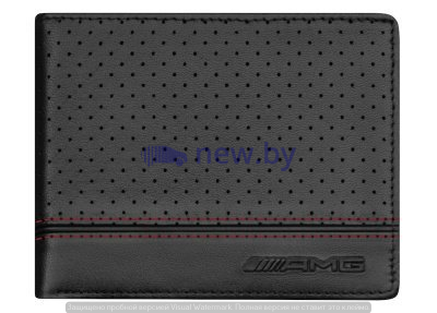 Кожаный кошелек Mercedes-Benz AMG Wallet, Black Lambskin, Restyle, артикул B66953227