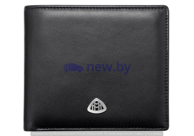 Мужской кожаный кошелек Mercedes Men’s Wallet, Maybach, Black, артикул B66953330