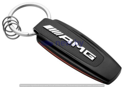 Брелок Mercedes-Benz Key Ring, AMG, Black/Silver/Red, артикул B66953338