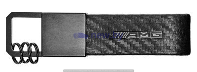 Брелок Mercedes-Benz Key Ring, AMG, Carbon Fibre, Black, Carbon Leather, артикул B66953428