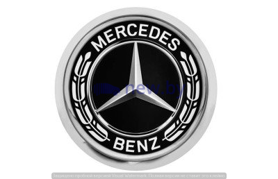Значок Mercedes-Benz Pin, Laurel Leaf Badge, Silver-coloured / Black, артикул B66953551