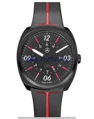 Мужские наручные часы Mercedes-Benz Men’s Watch, Sporty GMT, Black / Red / White, артикул B66953568