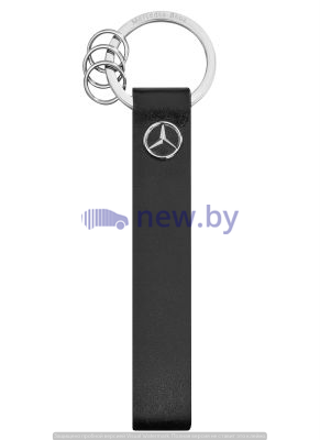 Кожаный брелок для ключей Mercedes-Benz Key Ring, Bilbao, black / silver-coloured, артикул B66953823