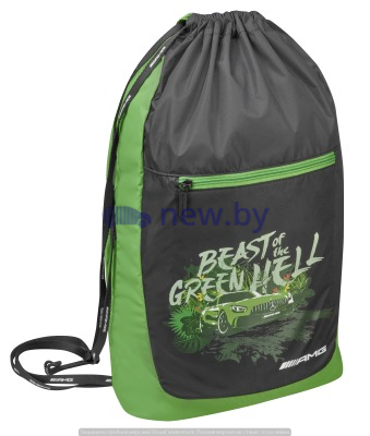Детская сумка-рюкзак Mercedes-AMG GT R children's gym bag, black / green, артикул B66953966