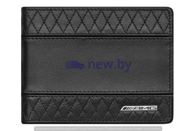 Кожаный кошелек Mercedes-Benz AMG Wallet, Black Leather, RFID protection, артикул B66954137