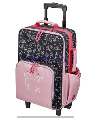Детский чемодан Mercedes Girls' trolley suitcase, black / pink, артикул B66955201