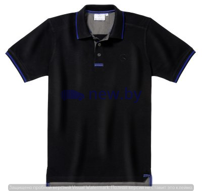 Мужская футболка поло Mercedes-Benz Men's Polo Shirt, Black / Royal Blue, артикул B66956697