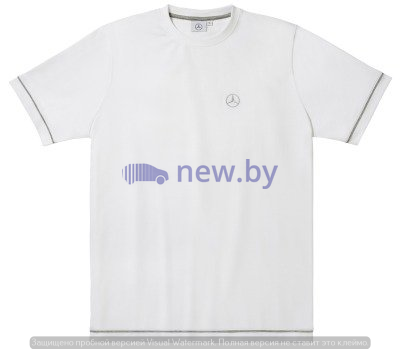 Мужская футболка Mercedes Men's T-shirt, white/grey elements, артикул B66958279