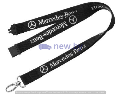 Шнурок с карабином для ключей Mercedes-Benz Classic Star Lanyard, Black, артикул B66958365