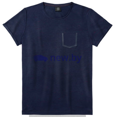 Мужская футболка Mercedes Men's T-shirt, Navy with Dark Red Contrasts, артикул B66958586