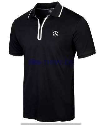 Мужская рубашка-поло Mercedes-Benz Men's Polo Shirt, Black, артикул B66958706