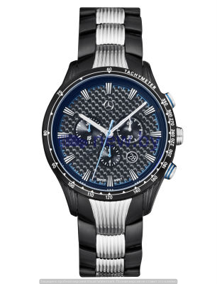 Мужские наручные часы Mercedes-Benz Men’s Motorsport Chronograph Watch, Silver/Blue/Black, артикул B67995426