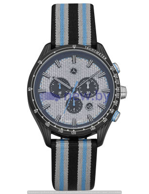 Мужские наручные часы Mercedes-Benz Men’s Chronograph Watch, Motorsport, Silver/Blue/Black, артикул B67995428