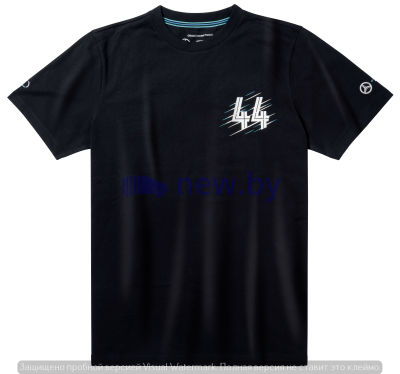 Мужская футболка Mercedes F1 Men's T-Shirt, Lewis Hamilton, Black, артикул B67995491