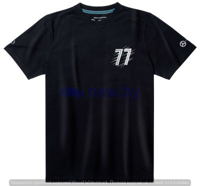 Мужская футболка Mercedes F1 Men's T-Shirt, Valtteri Bottas, Black, артикул B67996037