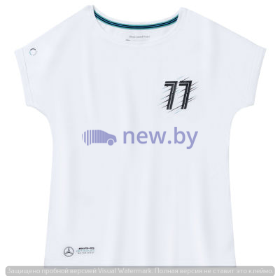 Женская футболка Mercedes AMG Petronas Women's T-shirt, Valtteri Bottas, White, артикул B67996051