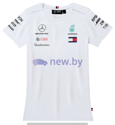 Женская футболка Mercedes-AMG Petronas Women's T-shirt, Driver, Men's, White, артикул B67996108