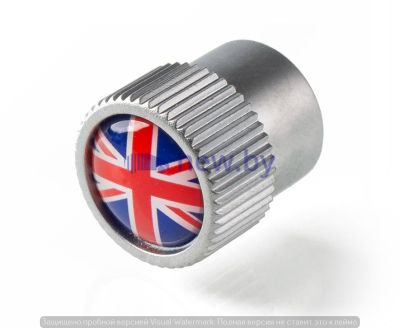 Набор из 4-х колпачков ниппелей Jaguar Valve Stem Marcue Caps, Union Jack Logo, артикул C2D19599