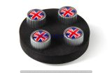 Набор из 4-х колпачков ниппелей Jaguar Valve Stem Marcue Caps, Union Jack Logo, артикул C2D19599 Набор из 4-х колпачков ниппелей Jaguar Valve Stem Marcue Caps, Union Jack Logo, артикул C2D19599