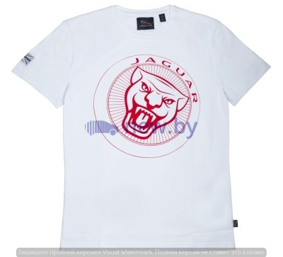 Мужская футболка Jaguar Men's Large Growler Graphic T-shirt, White / Red, артикул JBTM029WTB