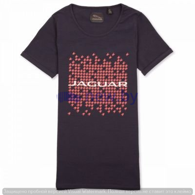Женская футболка Jaguar Women's Houndstooth Graphic T-shirt, Navy, артикул JCTW313NVI
