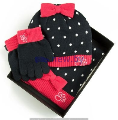 Детский набор из шапки, шарфа и перчаток Jaguar Children Winter Set, Pink/Dark Blue, артикул JDGF812NVA