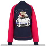 Толстовка для девочек Jaguar Girls' Varsity Jacket, Navy/Red, артикул JDJC810NVR Толстовка для девочек Jaguar Girls' Varsity Jacket, Navy/Red, артикул JDJC810NVR
