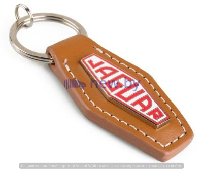 Кожаный брелок Jaguar Heritage Lozenge Keyring, Brown, артикул JDKR923BNA