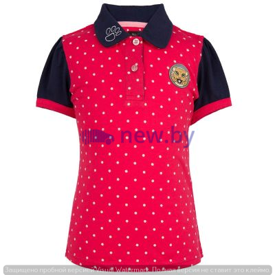 Рубашка-поло для девочек Jaguar Girls' Polo Shirt with Polka Dot print, Pink, артикул JDPC815PNO