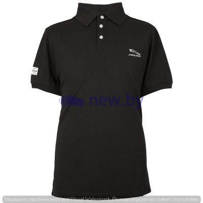 Мужская рубашка-поло Jaguar Men's Leaper Logo Polo Shirt, Black, артикул JDPM777BKB