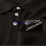 Мужская рубашка-поло Jaguar Men's Leaper Logo Polo Shirt, Black, артикул JDPM777BKC Мужская рубашка-поло Jaguar Men's Leaper Logo Polo Shirt, Black, артикул JDPM777BKC