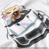 Футболка для девочек Jaguar Girls' Car Graphic T-Shirt, White/Pink, артикул JDTC813WTR Футболка для девочек Jaguar Girls' Car Graphic T-Shirt, White/Pink, артикул JDTC813WTR