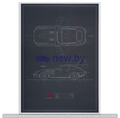 Постер Jaguar E-Type Artwork-Poster, Limited Edition, артикул JGAP915NAA