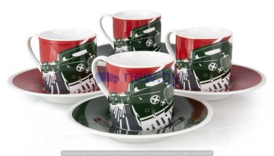 Набор чашек для эспрессо Jaguar Heritage Dynamic Graphic Espresso Set, артикул JGGF441MXA
