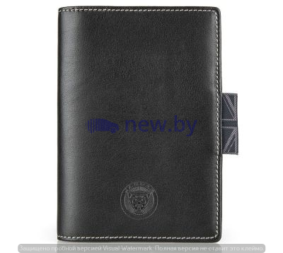 Кожаная обложка для паспорта Jaguar Growler Print Passport Holder, Black, артикул JGLG425BKA