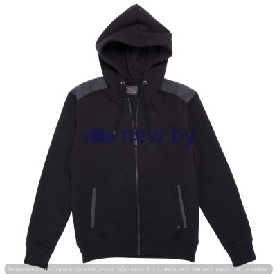 Мужская толстовка с капюшоном Jaguar Men's Zip Up Hoodie, Black, артикул JMHOODBLKS
