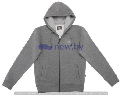 Мужская толстовка с капюшоном Land Rover Men's Full Zip Hoodie, Grey Marl 2016, артикул LAEM013GMB