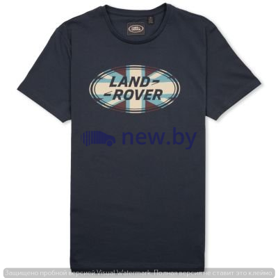 Мужская футболка Land Rover Men's Union Flag Graphic T-shirt, Navy, артикул LATM016NVE
