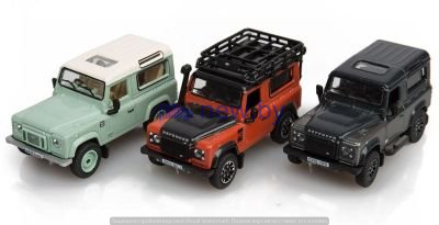 Набор моделей Land Rover Defender Final Edition, 3 Piece Set, Scale 1:76, артикул LDDC019MXZ
