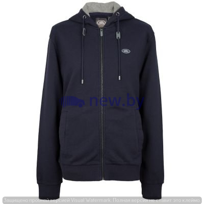 Мужская толстовка с капюшоном Land Rover Men's Full Zip Hoodie, Navy, артикул LDHM950NVB