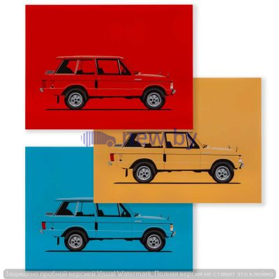 Набор из трех принтов Range Rover Classic Artwork - Set of 3, Limited Edition, артикул LGAP917MXA
