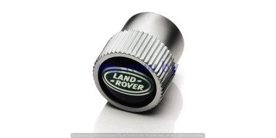 Набор из 4-х колпачков ниппелей Land Rover Green/Silver Logo Valve Stem Caps, артикул LR027560