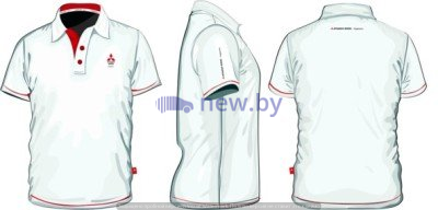 Мужская рубашка поло Mitsubishi Men's Polo Shirt, White, артикул RU000014S