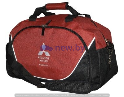 Спортивная сумка Mitsubishi Sports Bag, Black-Red, артикул RU000017