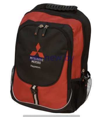 Рюкзак Mitsubishi Backpack, Black-Red, артикул RU000018